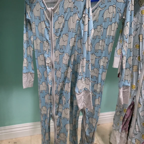 Little Sleepies Green and Blue Pajama Sets Soft and Cozy - Picture 6 of 16